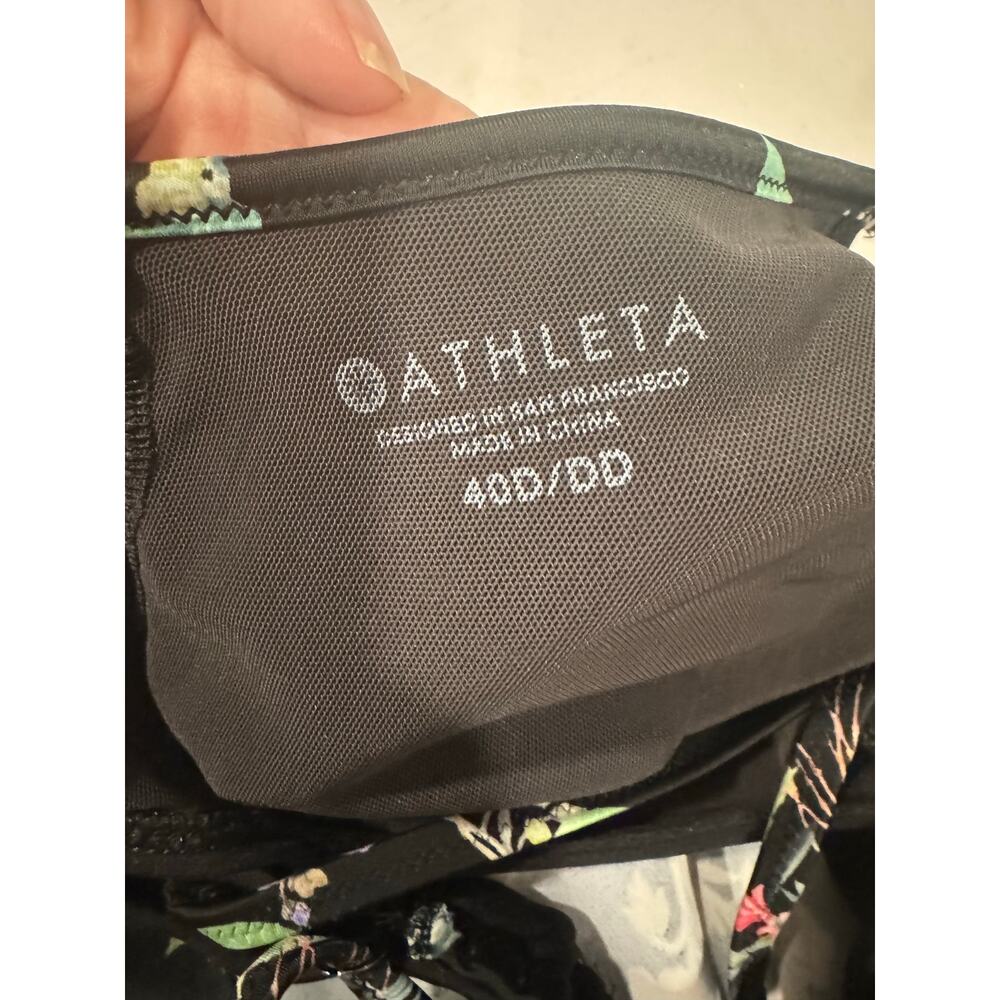 Athleta Gold Coast Floral Blousy Tankini Swim Top | 40D/DD - Picture 6 of 11